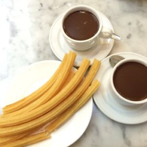 churros and chocolate Churros and chocolate